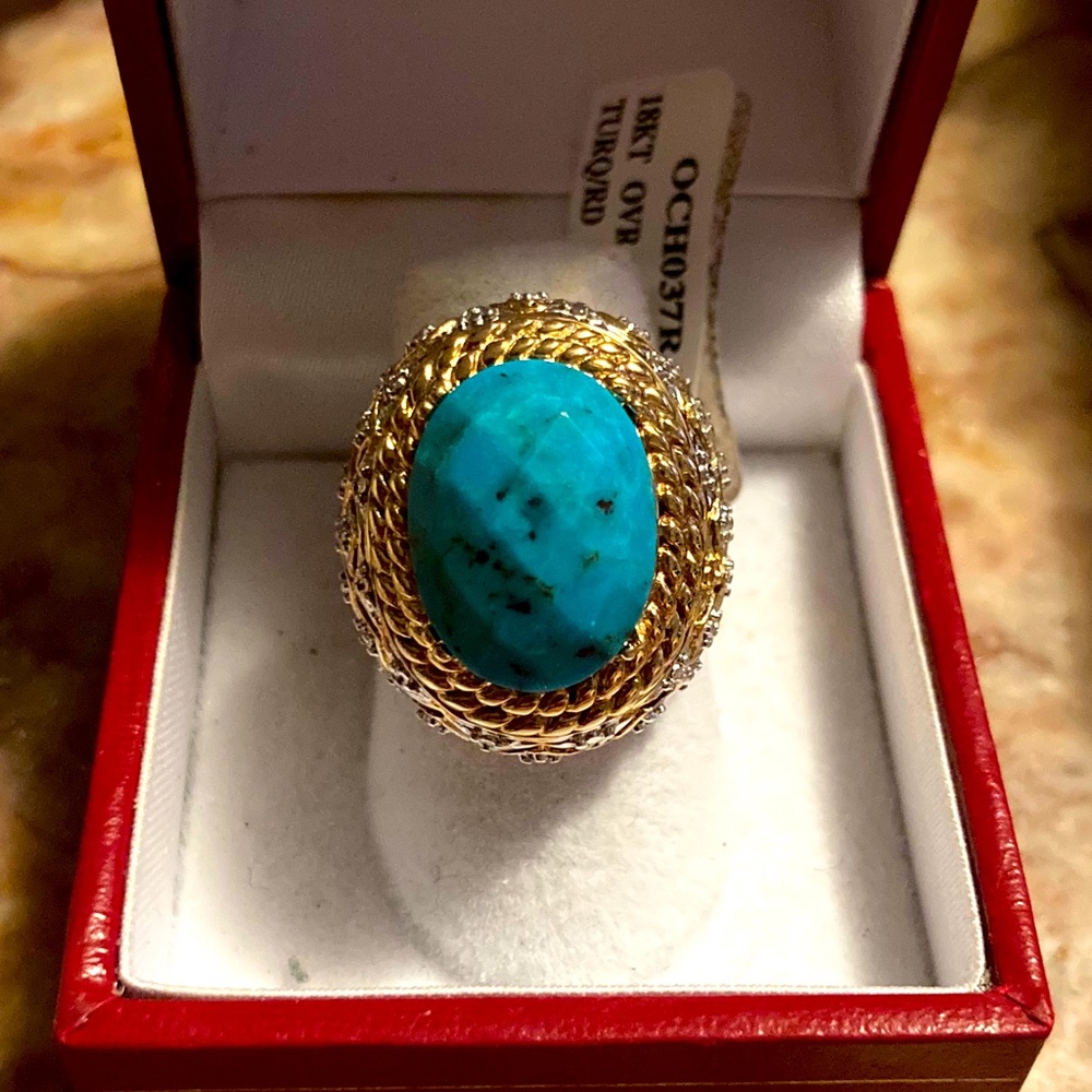 Turquoise diamond ring 6